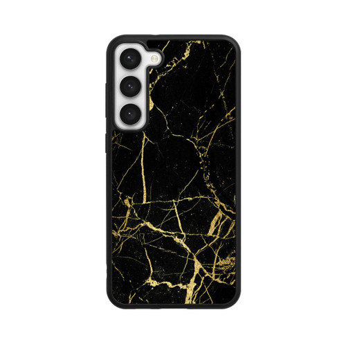 Samsung Galaxy S23+ Base Case Schwarzgoldener Marmor-Look