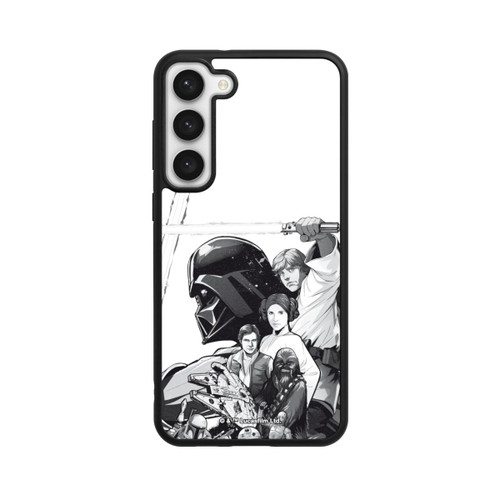 Samsung Galaxy S23+ Base Case StarWars Charaktere - Schwarz-Weiß