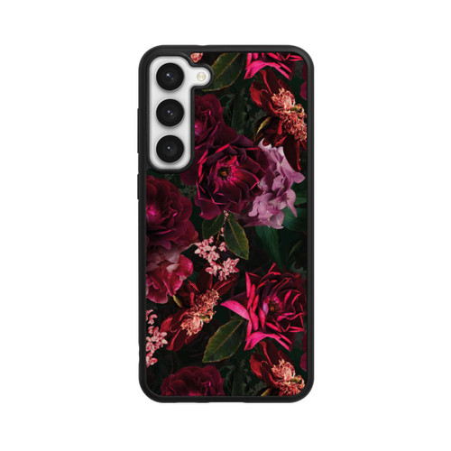 Samsung Galaxy S23+ Base Case Dunkle romantische Vintage Rosen und Pfingstrosen
