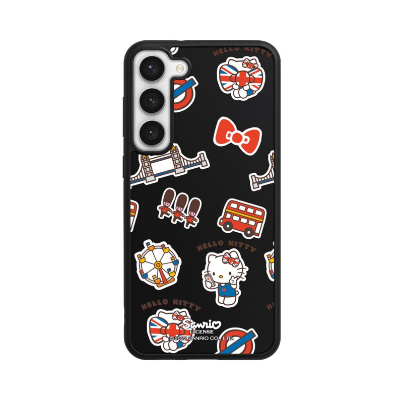 Galaxy S23 + Base Case Hello Kitty Londoner Abzeichen Transparent