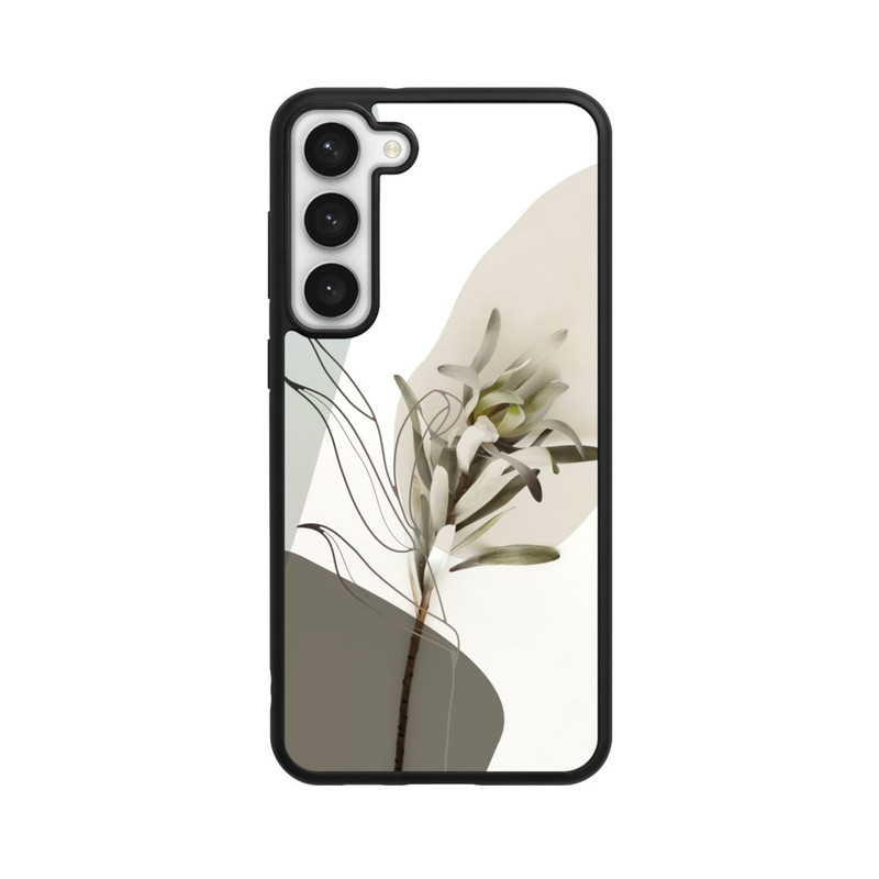 Galaxy S23 + Base Case Boho Line Art Olivgrün
