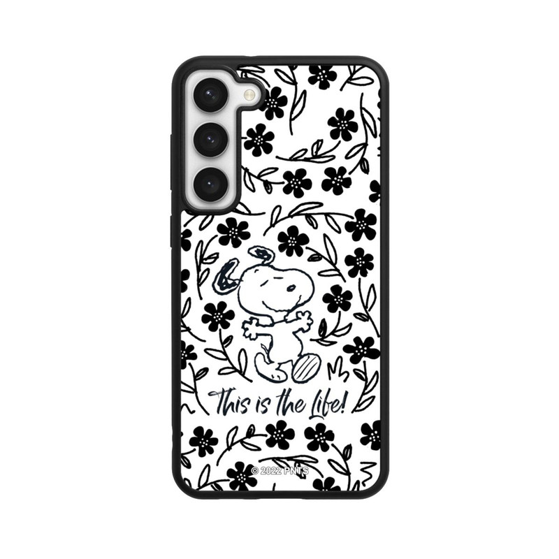 Galaxy S23 + Base Case Snoopy schwarz und weiß This Is The Life