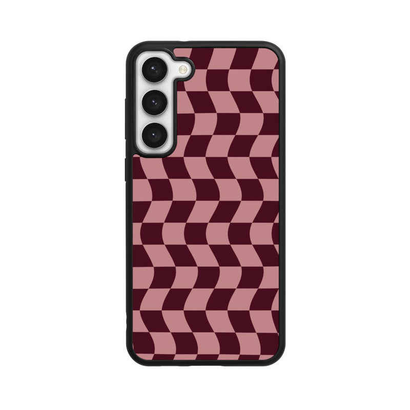 Galaxy S23 + Base Case Schachbrett Rot-Rosa