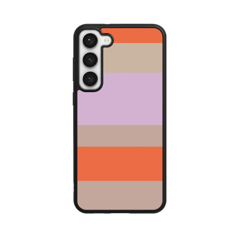 Galaxy S23 + Base Case Moca Lila Orange Stripes