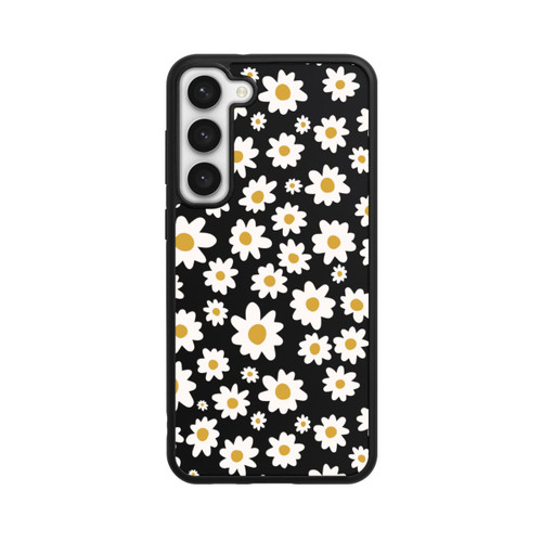 Samsung Galaxy S23+ Base Case Daisy Flower Seamless Pattern Transparent