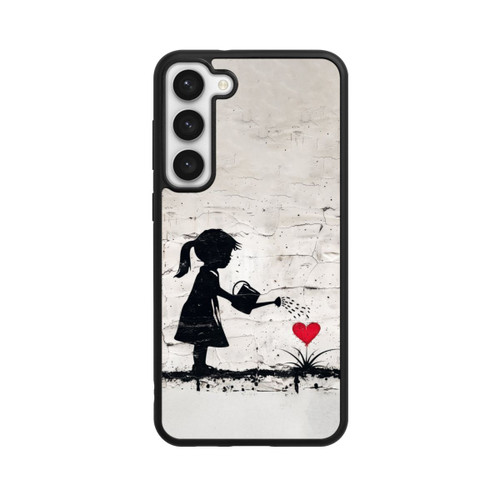Samsung Galaxy S23+ Base Case Girl Watering Bunch of Flowers 