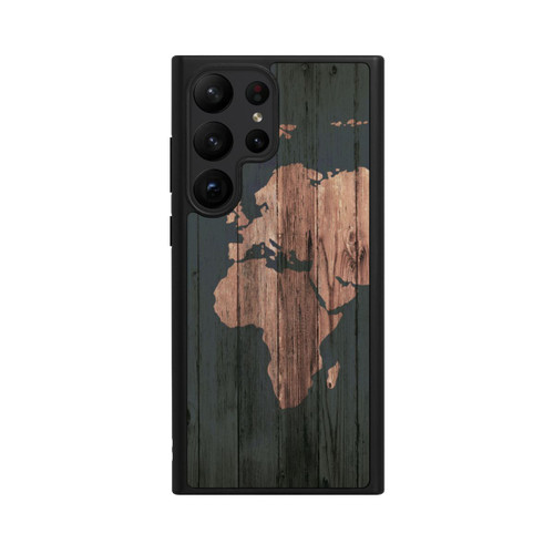 Samsung Galaxy S23 Ultra Base Case Wooden World Map