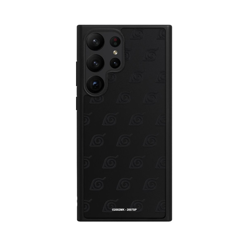 Galaxy S23 Ultra Base Case Schwarzes Konoha-Muster Transparent