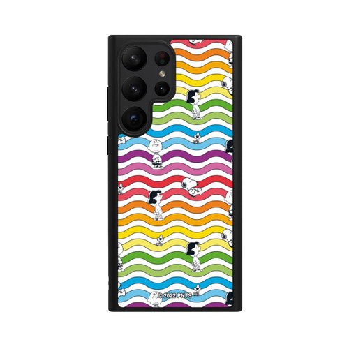 Samsung Galaxy S23 Ultra Base Case Snoopy Pattern Rainbow
