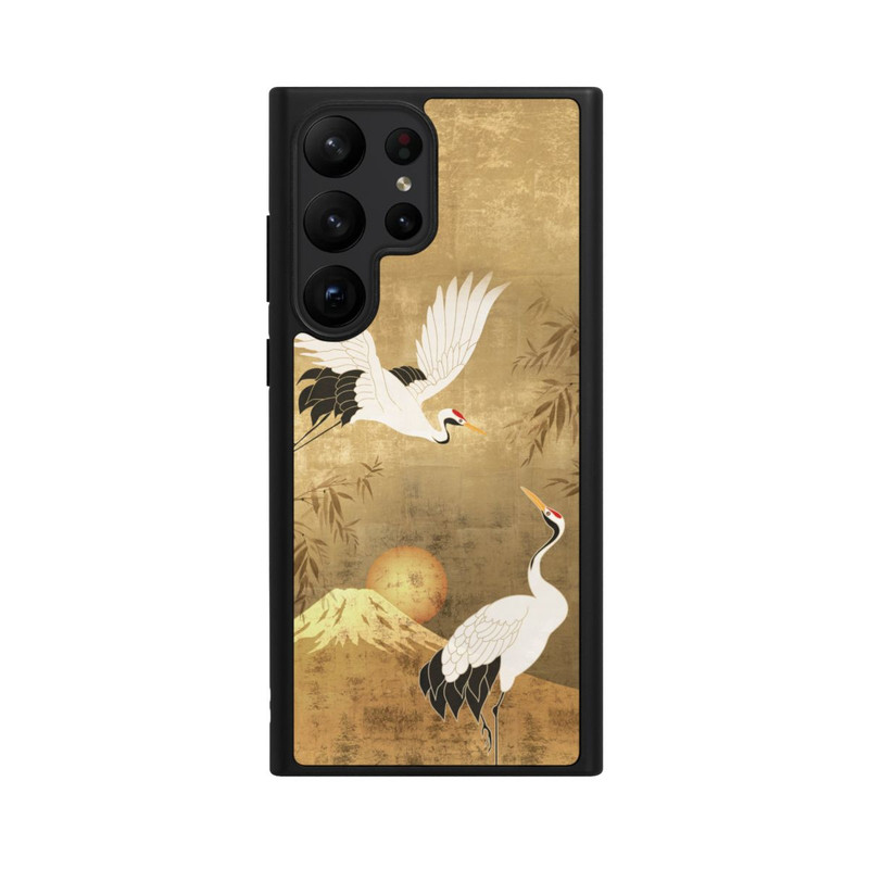 Galaxy S23 Ultra Base Case Kraniche Gold Japan 1