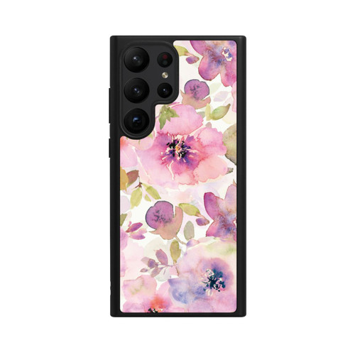 Samsung Galaxy S23 Ultra Base Case Tapete mit rosa Blumen