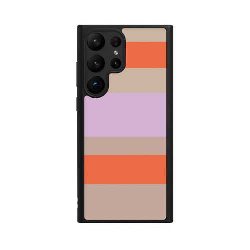 Samsung Galaxy S23 Ultra Base Case Moca Lila Orange Stripes