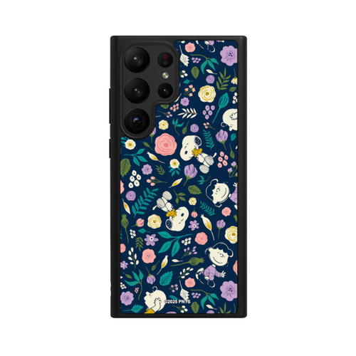 Samsung Galaxy S23 Ultra Base Case Peanuts Dark Flower Pattern