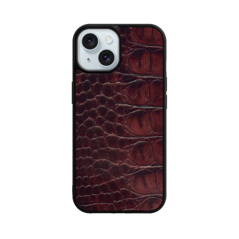 iPhone 15 Base Case Kroco Dunkelbraun