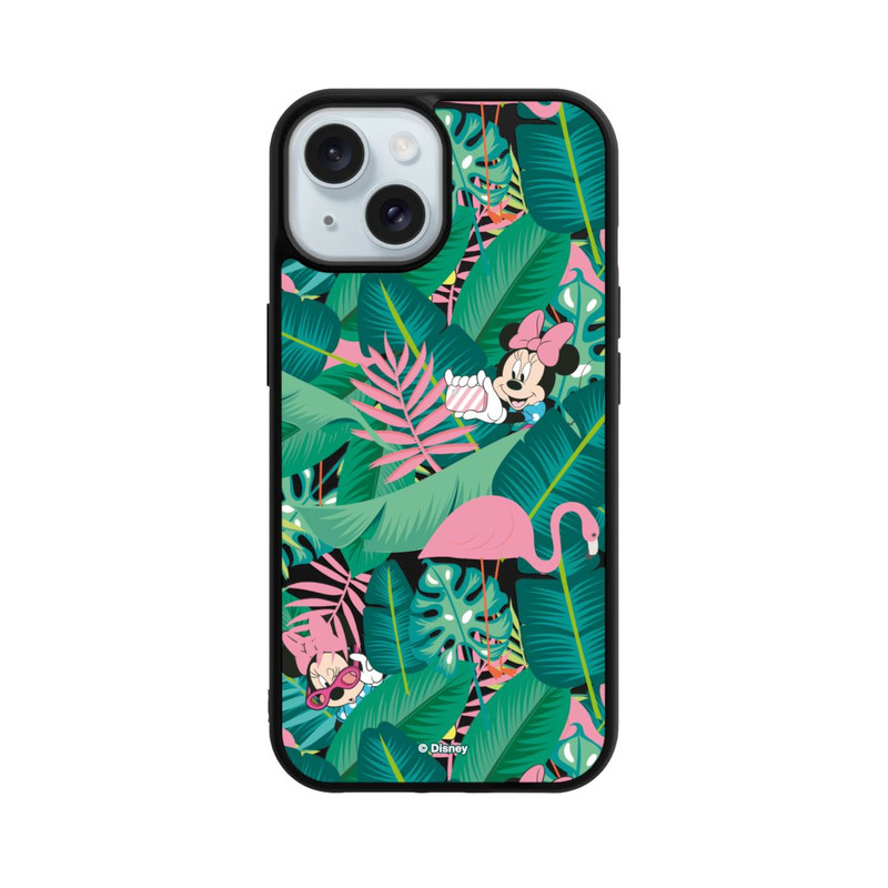 iPhone 15 Base Case Minnie Summer Palmblätter ohne Hintergrund