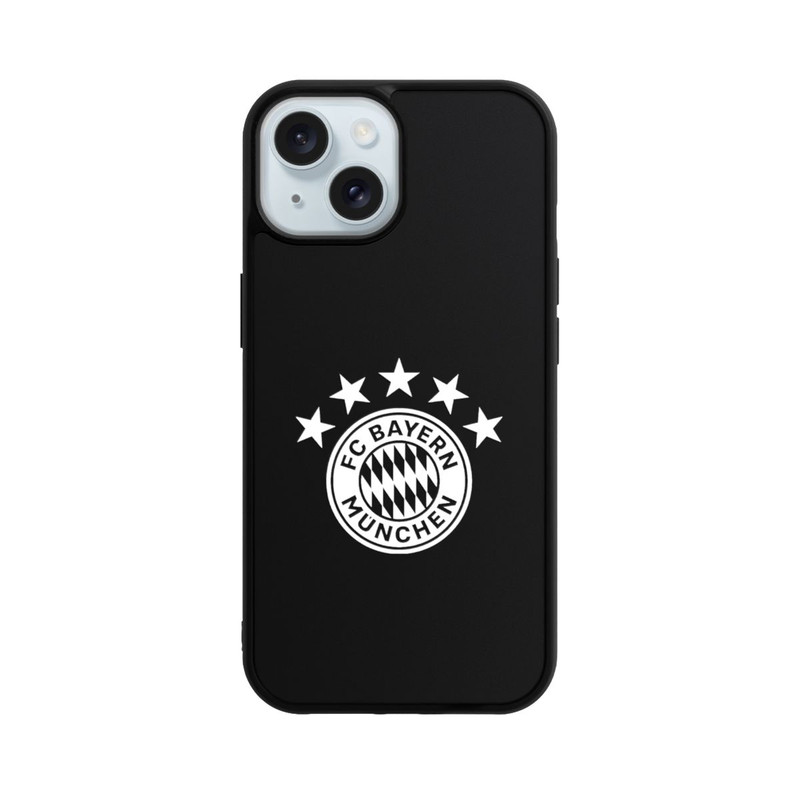 iPhone 15 Base Case FCB Logo einfarbig mit Sternen - ohne Hintergrund