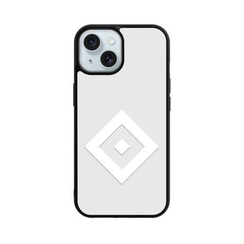 Apple iPhone 15 Base Case Rauten Logo auf HSV Grau