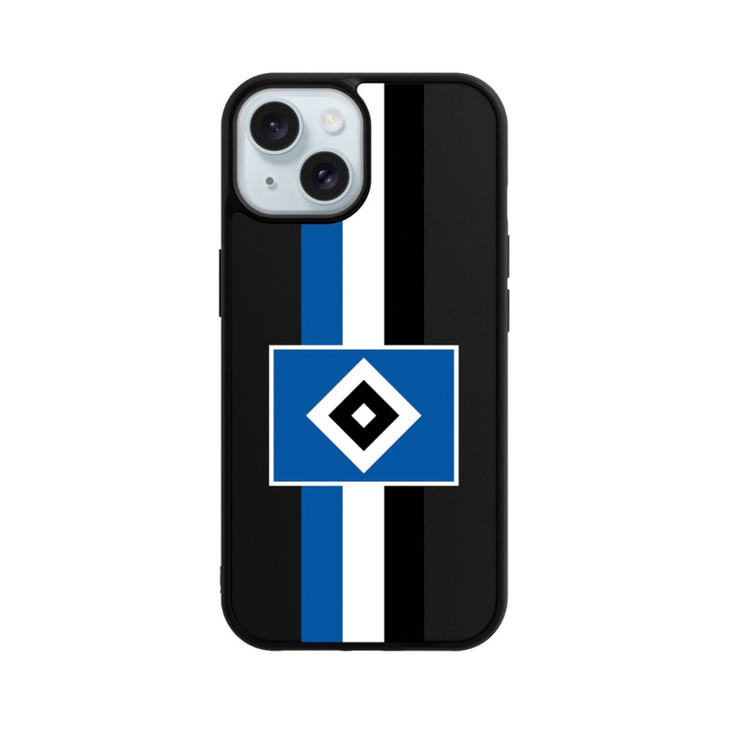 iPhone 15 Base Case HSV Streifen - Blau-Weiß-Schwarz - ohne Hintergrund