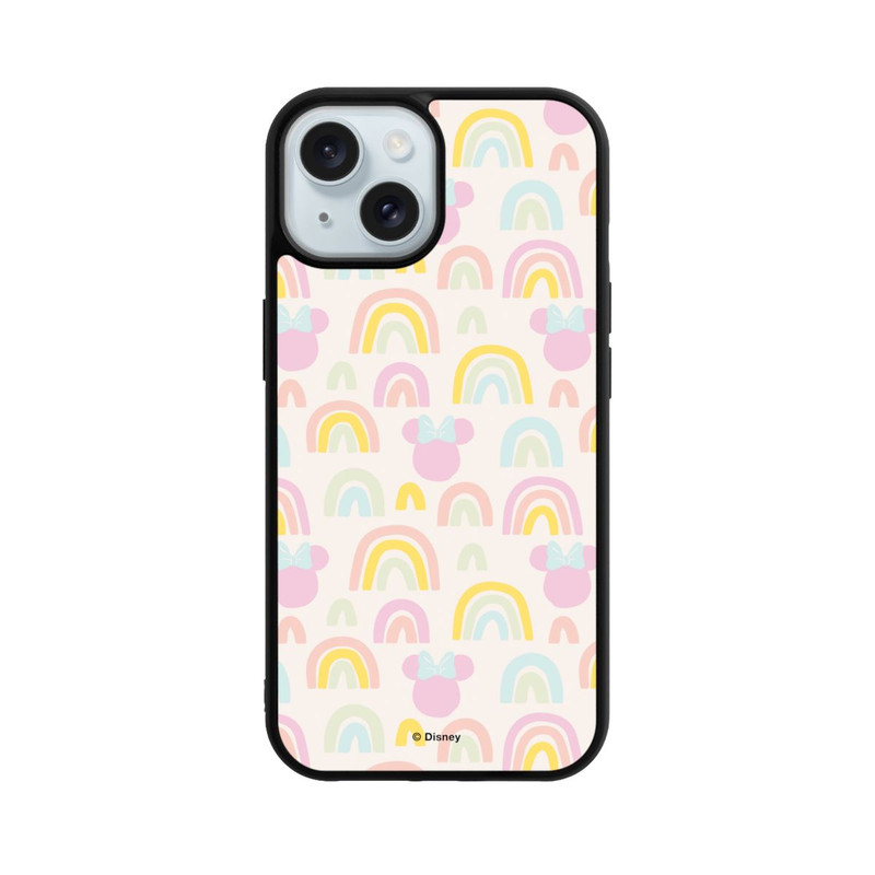 iPhone 15 Base Case Minnie Regenbogen Muster