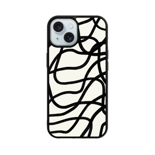 Apple iPhone 15 Base Case Schwarze Linien