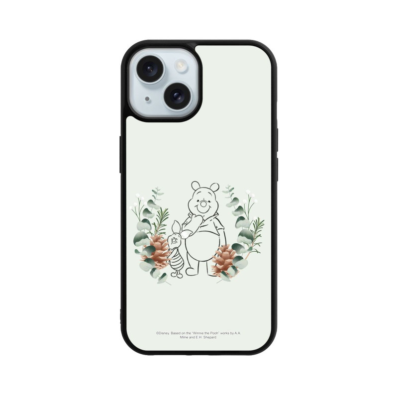 iPhone 15 Base Case Grüne Liebe Puuh und Ferkel