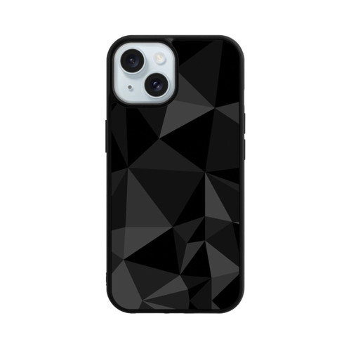Apple iPhone 15 Base Case Polygonmuster schwarz
