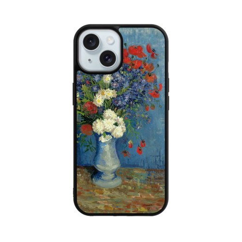 Apple iPhone 15 Base Case Stillleben Vase mit Kornblumen und Mohnblumen von Vincent Van Gogh