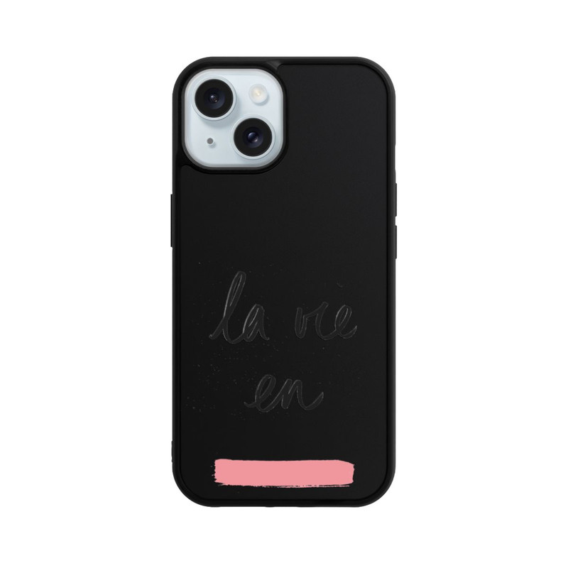 iPhone 15 Base Case La vie en Rosa Transparent