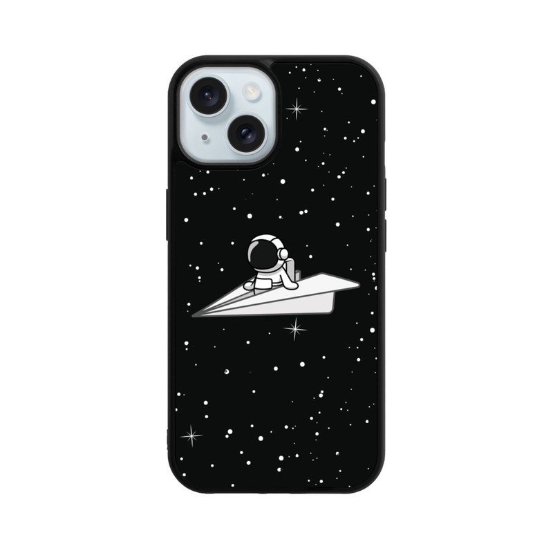 iPhone 15 Base Case Astronaut Paper Plane Comic