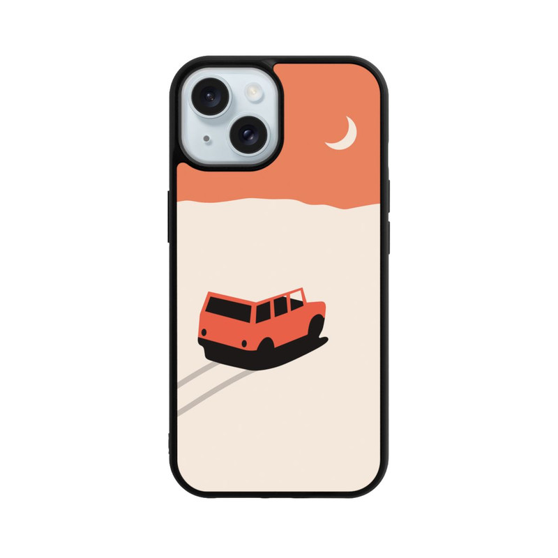 iPhone 15 Base Case Auto in der Wüste