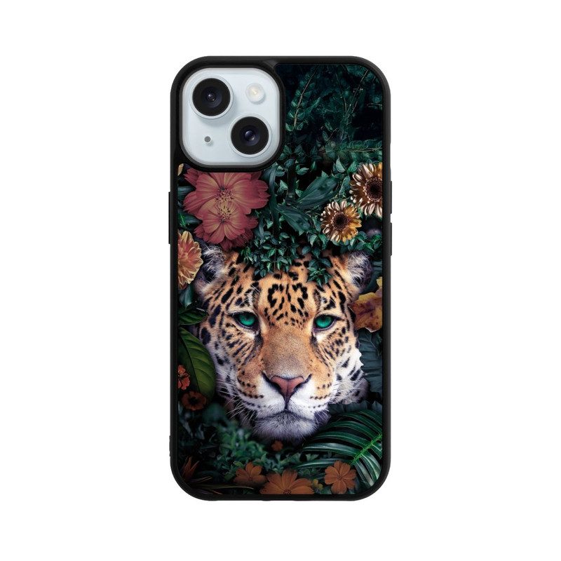 iPhone 15 Base Case Jaguar im Dschunglegrün