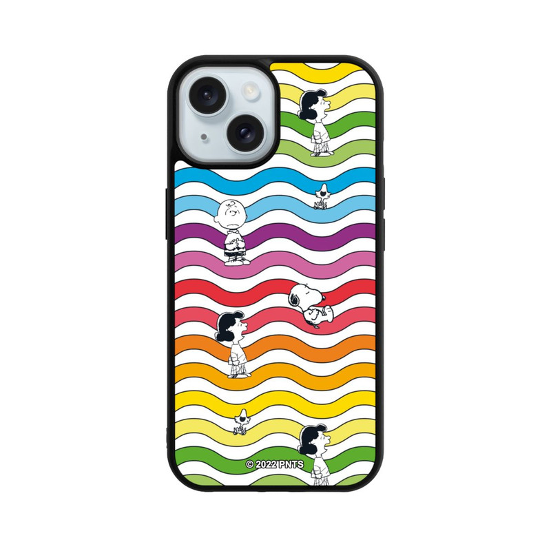 iPhone 15 Base Case Snoopy Pattern Rainbow