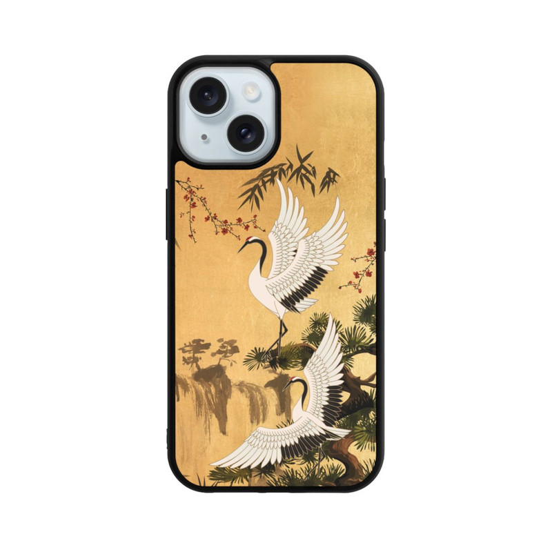 iPhone 15 Base Case Kraniche Gold Japan 2