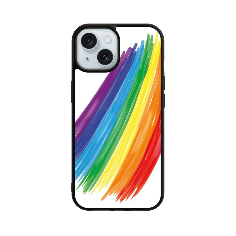 iPhone 15 Base Case Rainbow Paint Brush