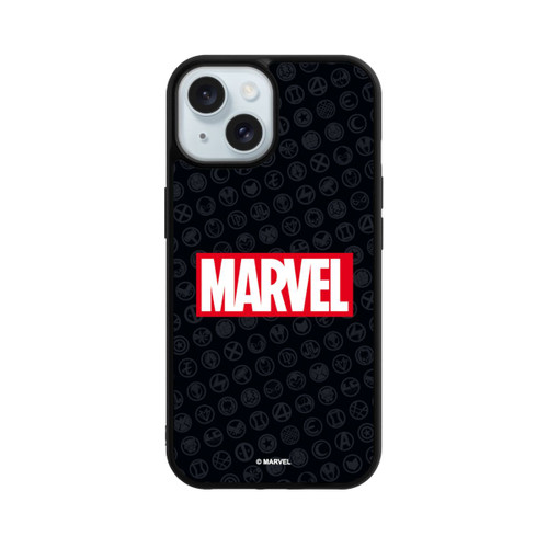 Apple iPhone 15 Base Case Marvel Logo Black Red 