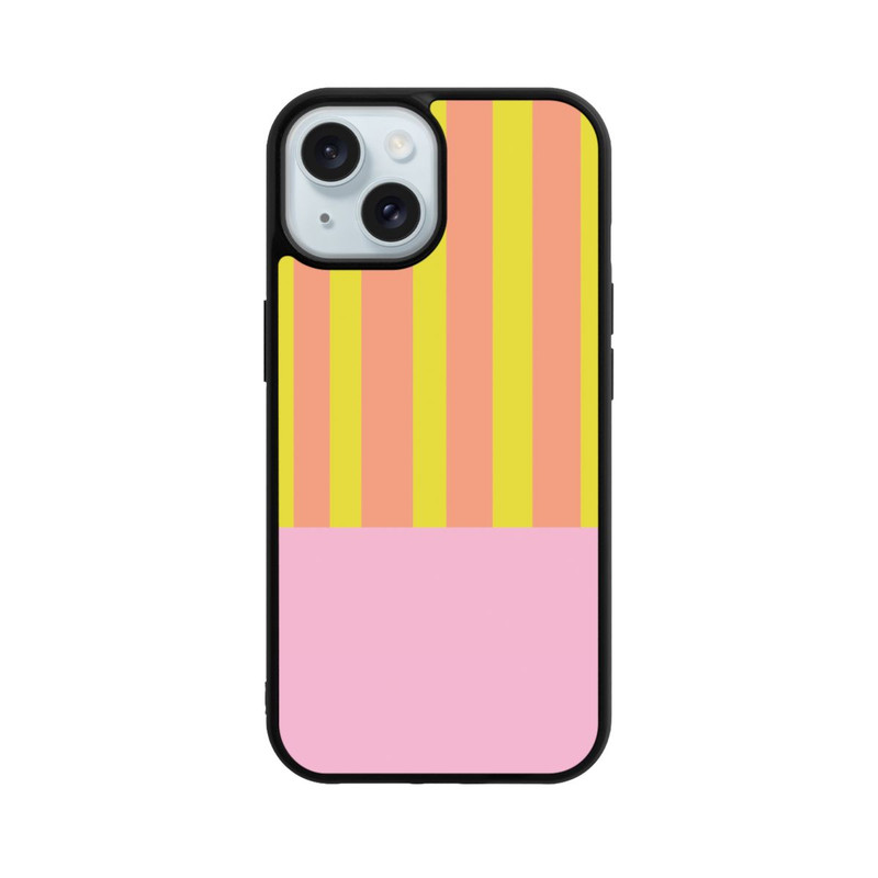 iPhone 15 Base Case Neonfarbige Streifen