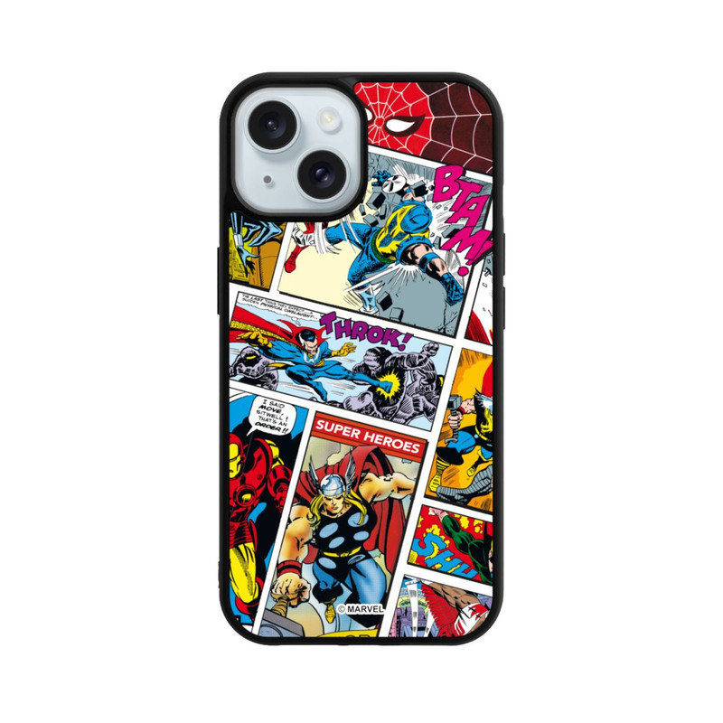 iPhone 15 Base Case Marvel Retro Comic Blue