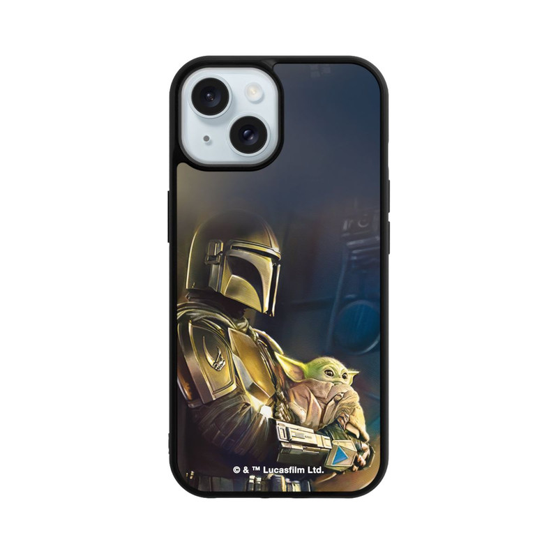 iPhone 15 Base Case Mandalorianer und Grogu im Schiff