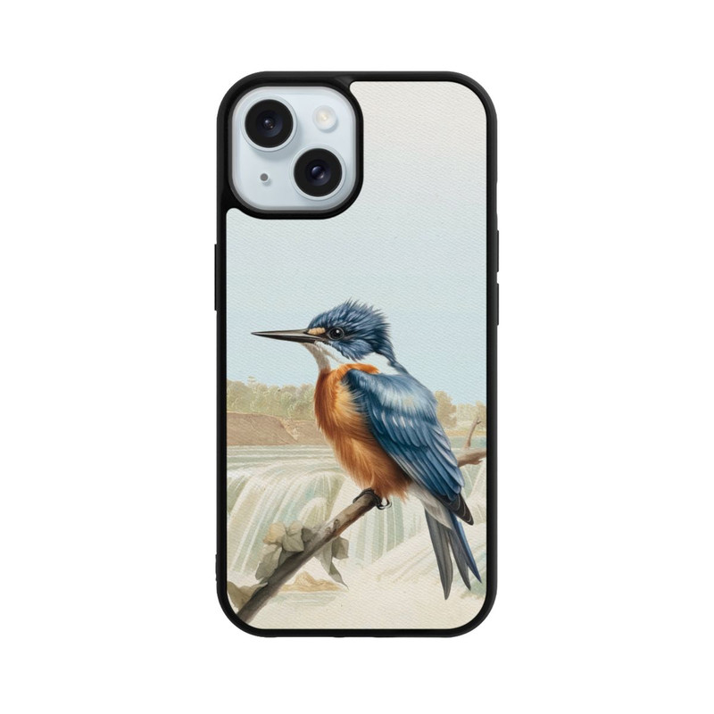 iPhone 15 Base Case Eisvogel Retro