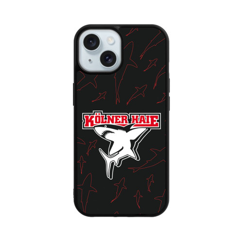 Apple iPhone 15 Base Case Haie Muster Rot