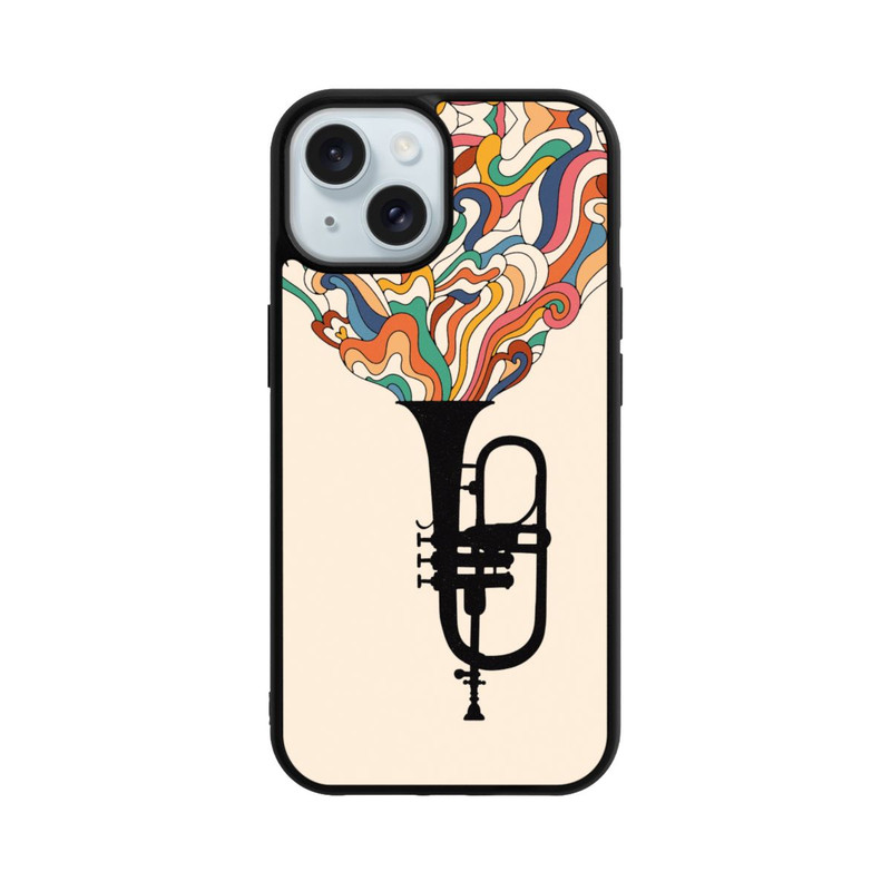 iPhone 15 Base Case Flügelhorn Jazz bunt