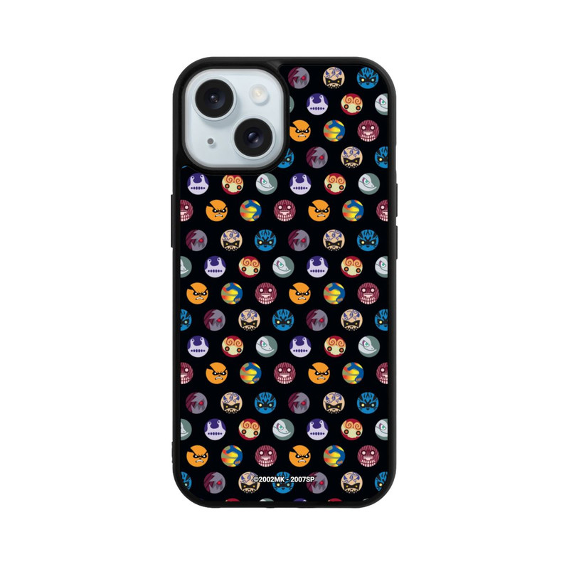iPhone 15 Base Case Bijuu Muster Schwarz