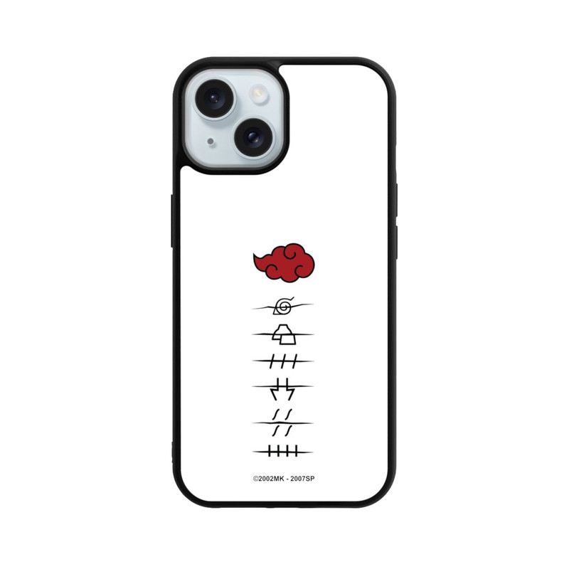 iPhone 15 Base Case Akatsuki Mitgliedersymbole Weiß