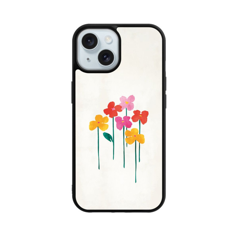 iPhone 15 Base Case Kleine glückliche Blumen
