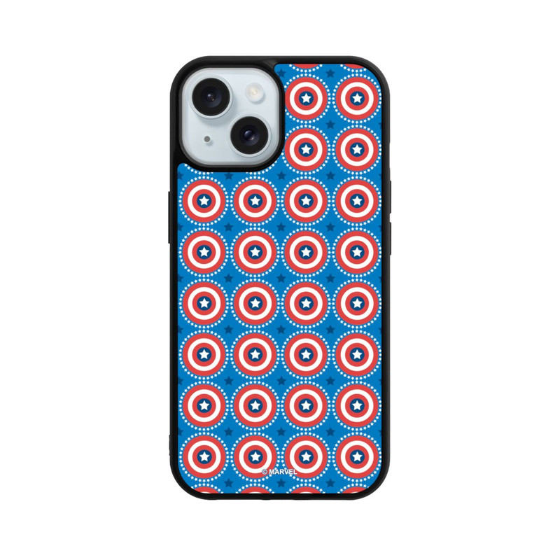 iPhone 15 Base Case Captain American Shield Pattern