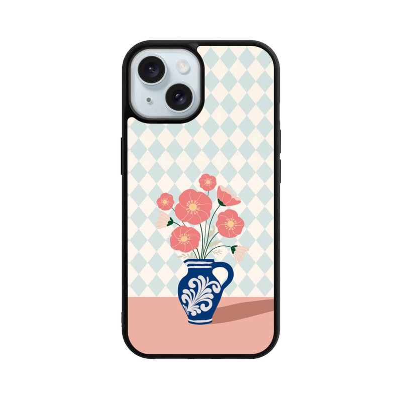 iPhone 15 Base Case Blue Vase