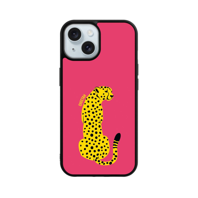 iPhone 15 Base Case Colourful Yellow Cat