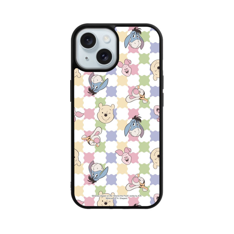 iPhone 15 Base Case Winnie Puuh und Freunde farbenfrohes Muster