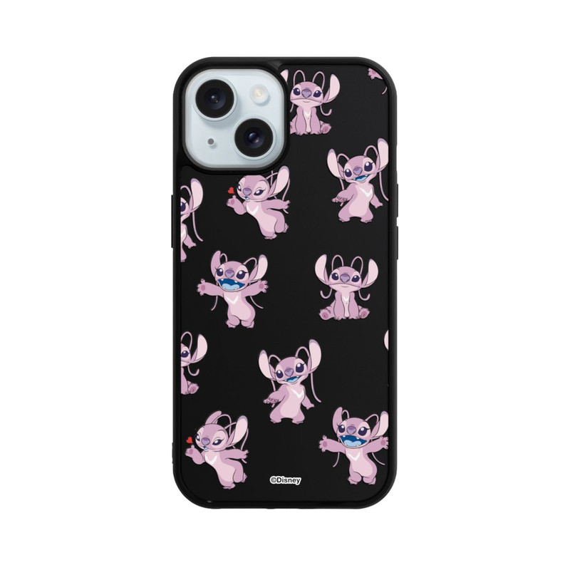 iPhone 15 Base Case Angel Faces Pattern Transparent