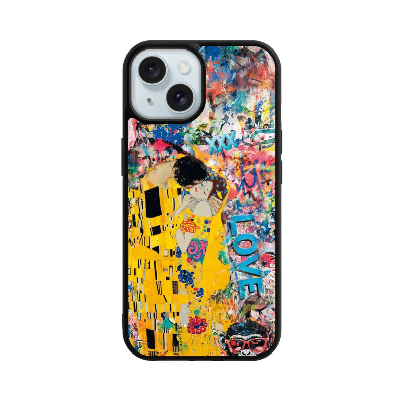 iPhone 15 Base Case Graffiti Kiss